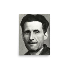 George Orwell poster on a plain backdrop in size 12"x16".