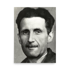 George Orwell poster on a plain backdrop in size 18"x24".