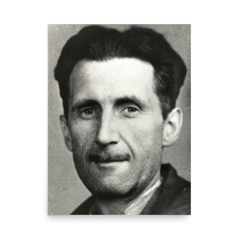 George Orwell poster on a plain backdrop in size 18