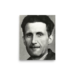 George Orwell poster on a plain backdrop in size 8"x10".