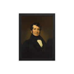 George Pope Morris framed print on a plain backdrop in size 12"x16".