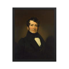 George Pope Morris framed print on a plain backdrop in size 16"x20".