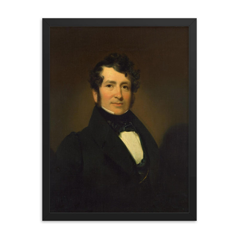 George Pope Morris framed print on a plain backdrop in size 18