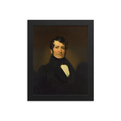 George Pope Morris framed print on a plain backdrop in size 8"x10".