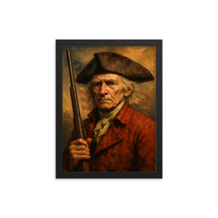 George Robert Twelves Hewes framed print on a plain backdrop in size 12"x16".