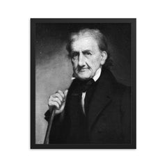 George Robert Twelves Hewes framed print on a plain backdrop in size 16"x20".