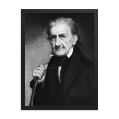 George Robert Twelves Hewes framed print on a plain backdrop in size 18"x24".