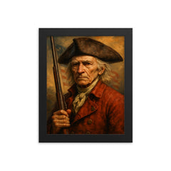 George Robert Twelves Hewes framed print on a plain backdrop in size 8"x10".