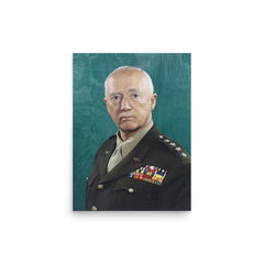 George S Patton poster on a plain backdrop in size 12"x16".