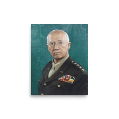 George S Patton poster on a plain backdrop in size 8"x10".