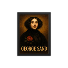 George Sand framed print on a plain backdrop in size 12"x16".