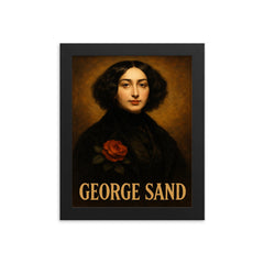 George Sand framed print on a plain backdrop in size 8"x10".