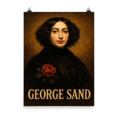 George Sand poster on a plain backdrop in size 8"x10".