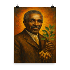 George Washington Carver poster on a plain backdrop in size 8"x10".