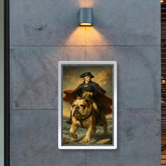George Washington crossing the Delaware riding a giant bulldog poster 2
