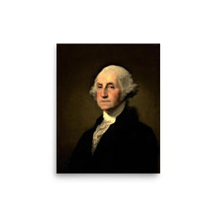 George Washington poster on a plain backdrop in size 8"x10".