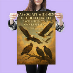 George Washington quote eagle choosing noble birds inspiring poster 3