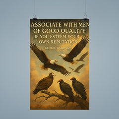 George Washington quote eagle choosing noble birds inspiring poster 9