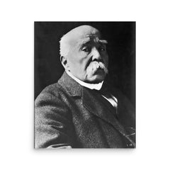 Georges Clemenceau poster on a plain backdrop in size 16"x20".