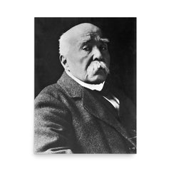 Georges Clemenceau poster on a plain backdrop in size 18"x24".