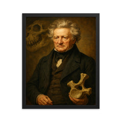 Georges Cuvier framed print on a plain backdrop in size 16"x20".