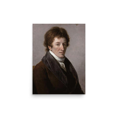 Georges Cuvier poster on a plain backdrop in size 12"x16".