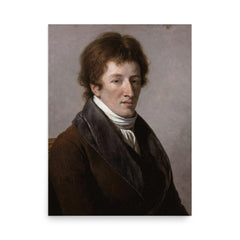 Georges Cuvier poster on a plain backdrop in size 18"x24".