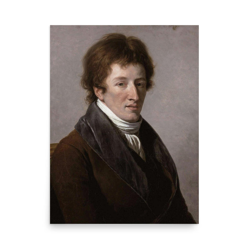 Georges Cuvier poster on a plain backdrop in size 18