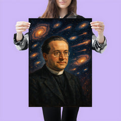 Georges Lemaître and expanding galaxies poster 3