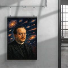 Georges Lemaître and expanding galaxies poster 4