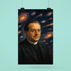 Georges Lemaître and expanding galaxies poster 6