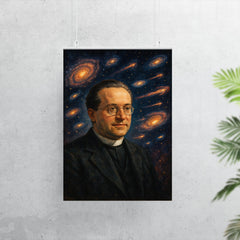 Georges Lemaître and expanding galaxies poster 7