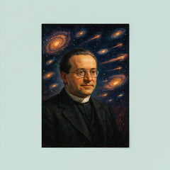 Georges Lemaître and expanding galaxies poster 8