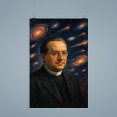 Georges Lemaître and expanding galaxies poster 9