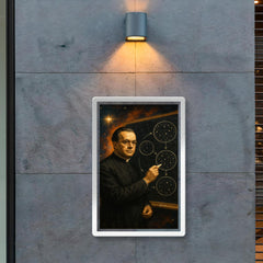 Georges Lemaitre before expanding cosmos diagrams poster 2