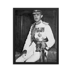 Gerald Templer framed print on a plain backdrop in size 16"x20".