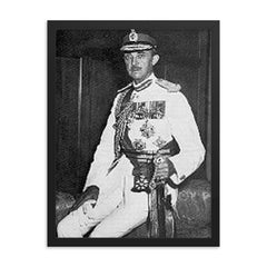 Gerald Templer framed print on a plain backdrop in size 18"x24".