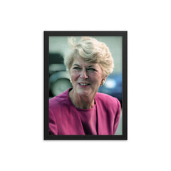 Geraldine Ferraro framed print on a plain backdrop in size 12"x16".