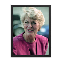 Geraldine Ferraro framed print on a plain backdrop in size 18"x24".