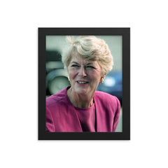 Geraldine Ferraro framed print on a plain backdrop in size 8"x10".