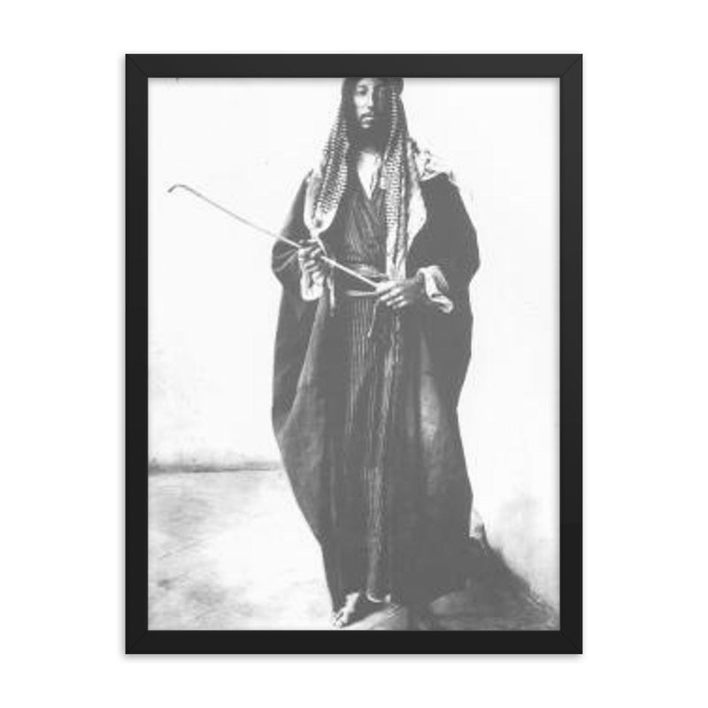 Gerard Leachman framed print on a plain backdrop in size 18