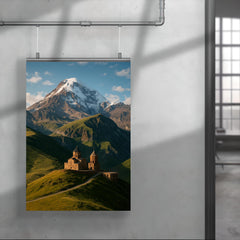 Gergeti Trinity Church and Mount Kazbek Georgia poster 4