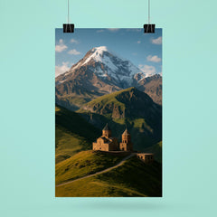 Gergeti Trinity Church and Mount Kazbek Georgia poster 6