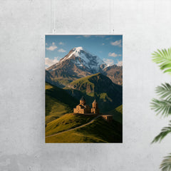 Gergeti Trinity Church and Mount Kazbek Georgia poster 7