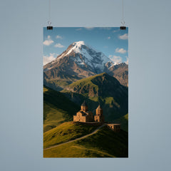 Gergeti Trinity Church and Mount Kazbek Georgia poster 9