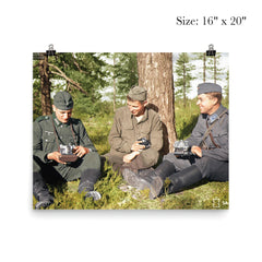 German Soldier, Soviet POW, and Finnish Soldier in Karelia, Finland, 1941 poster 2
