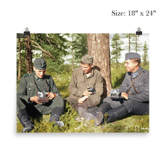 German Soldier, Soviet POW, and Finnish Soldier in Karelia, Finland, 1941 poster 5