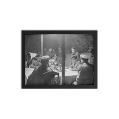 German Surrender at Luneburg Heath framed print on a plain backdrop in size 12"x16".