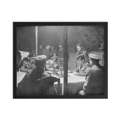 German Surrender at Luneburg Heath framed print on a plain backdrop in size 16"x20".