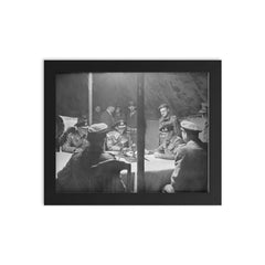 German Surrender at Luneburg Heath framed print on a plain backdrop in size 8"x10".